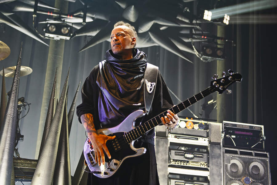 Cass Lewis of Skunk Anansie performs at The Roundhouse on March 28, 2025 in London, England
