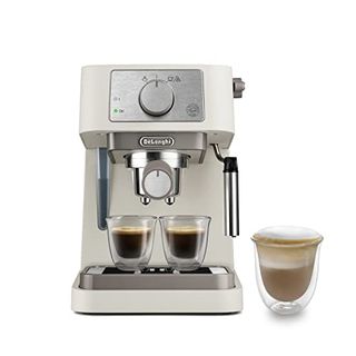 De'longhi Manual Coffee Machine Stilosa Ec260.cr, 15 Bar Pressure, Cappuccino System, Automatic Switch-Off, Compatible With Ese Pods, 2 Level Tray, Capacity 1l Cream