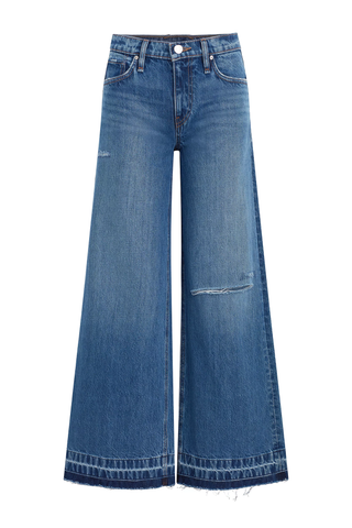 Hudson Jeans Freya Distressed Wide-Leg Jeans