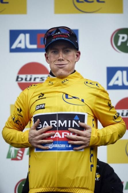 Andrew Talansky (Garmin-Sharp) lets the idea of being in the maillot jaune sink in