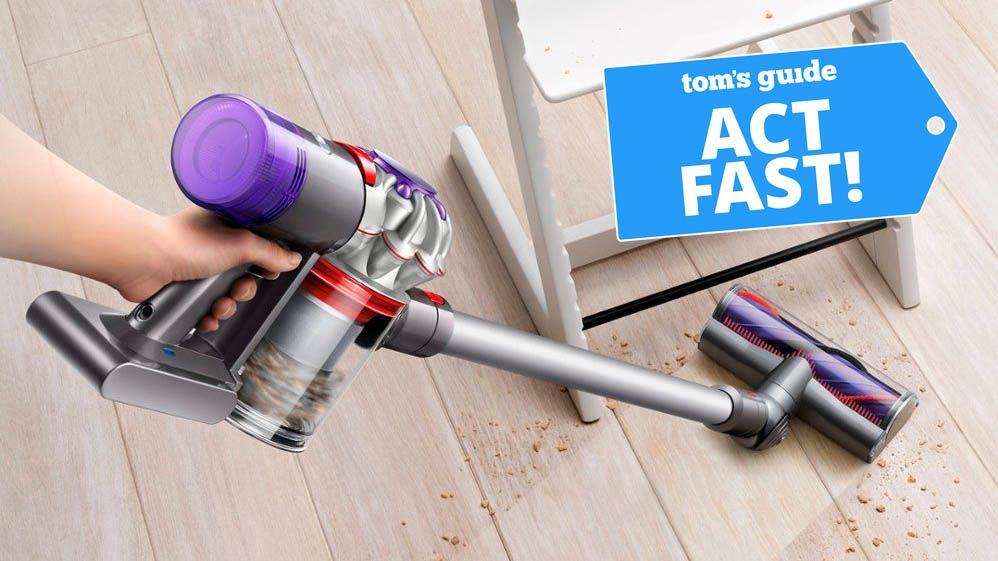 Dyson V7 Advanced Origin Cordless Vacuum on a hard floor