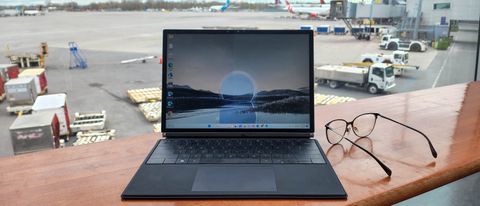 Dell XPS 13 2-in-1 (2023) at an airport
