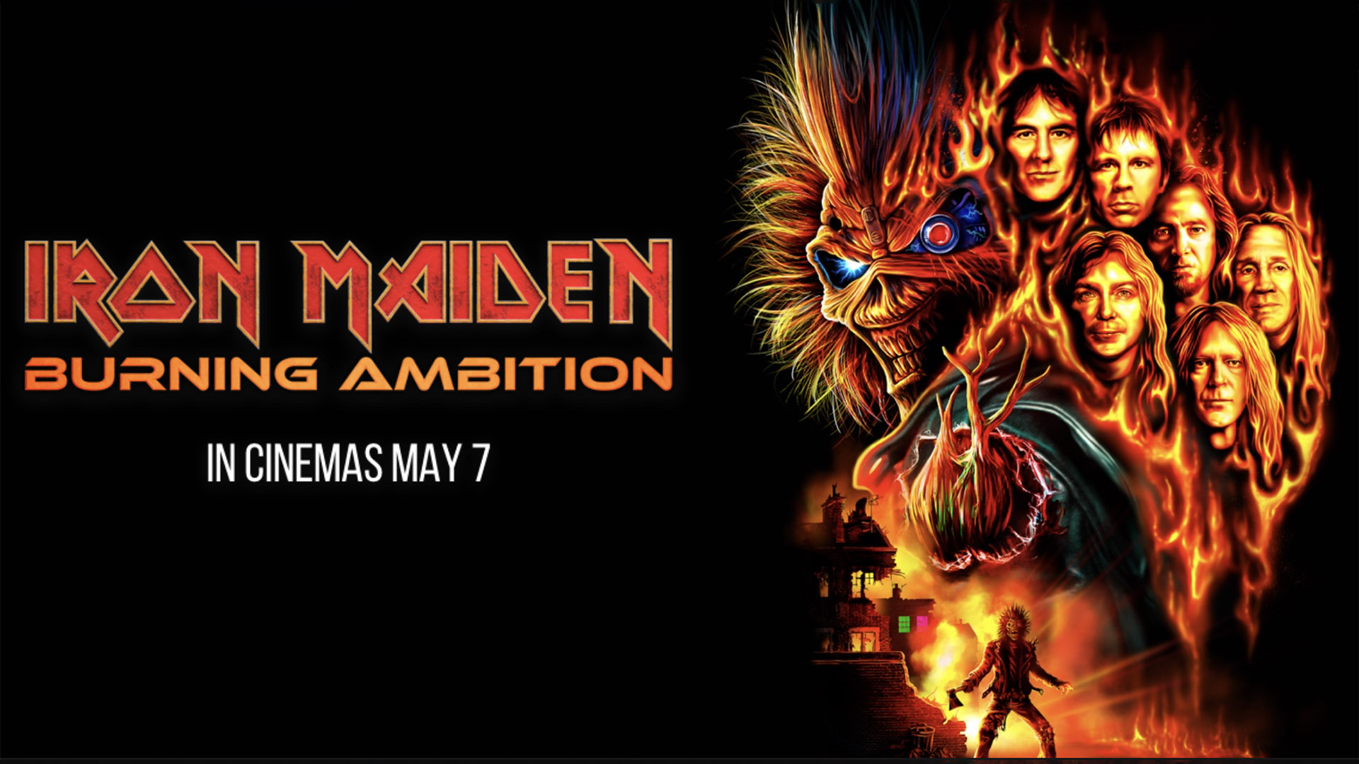 Iron Maiden: Burning Ambition poster. 