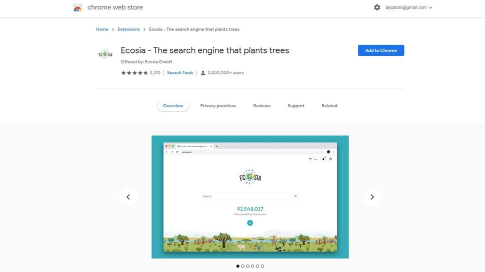 ecosia extension google chrome