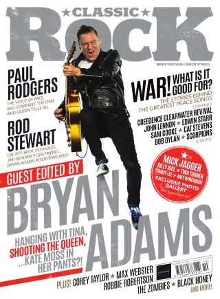 Bryan Adams on the cover of Classic Rock magazine