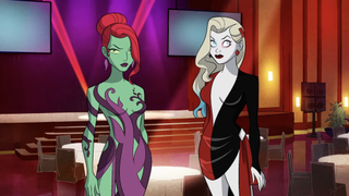 This Harley Quinn season 3 still, with Poison Ivy and Harley, was revealed at DC Fandome