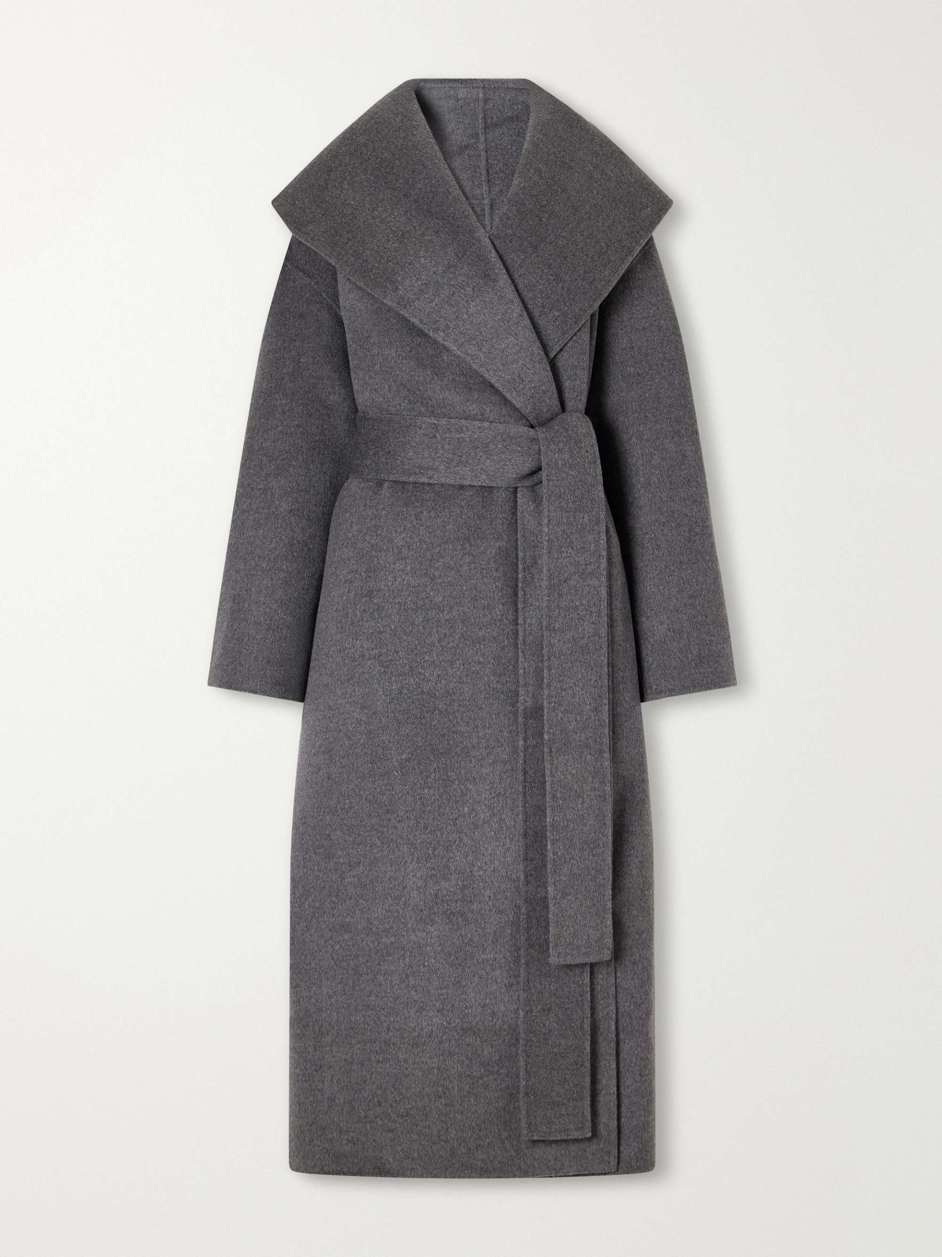 Belted Wool-Doubl&amp;eacute; Wrap Coat
