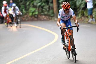 Vincenzo Nibali (Italy) on the attack