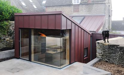 Rose-coloured zinc extension of Malmesbury House