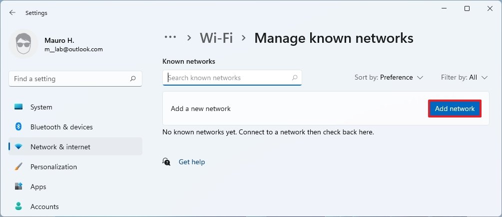 Add networks manually