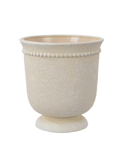 My Texas House 8" Cream Dot Urn 