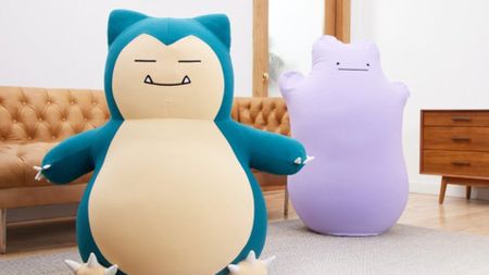 Pokemon Snorlax and Ditto giant bean bag cushions