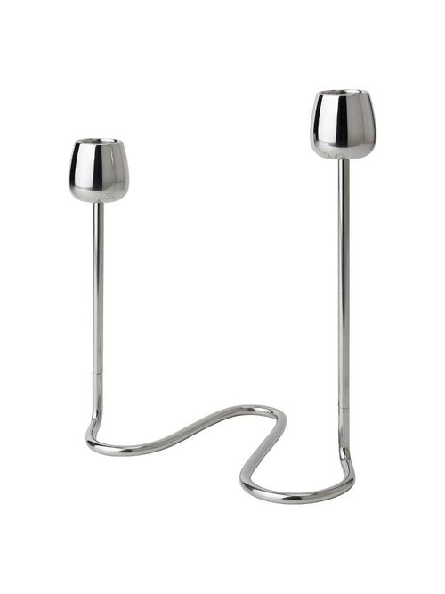 Silverp&Auml;ron Candlestick for 2 Candles - Silver-Colour&nbsp;