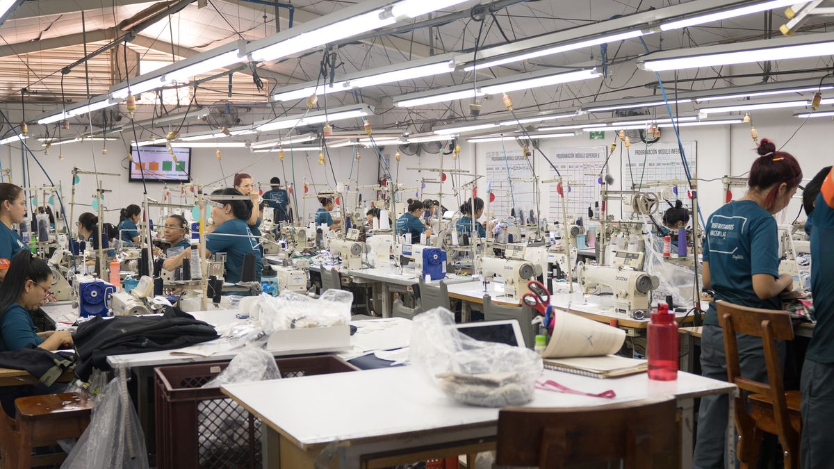 Clothing factory workers