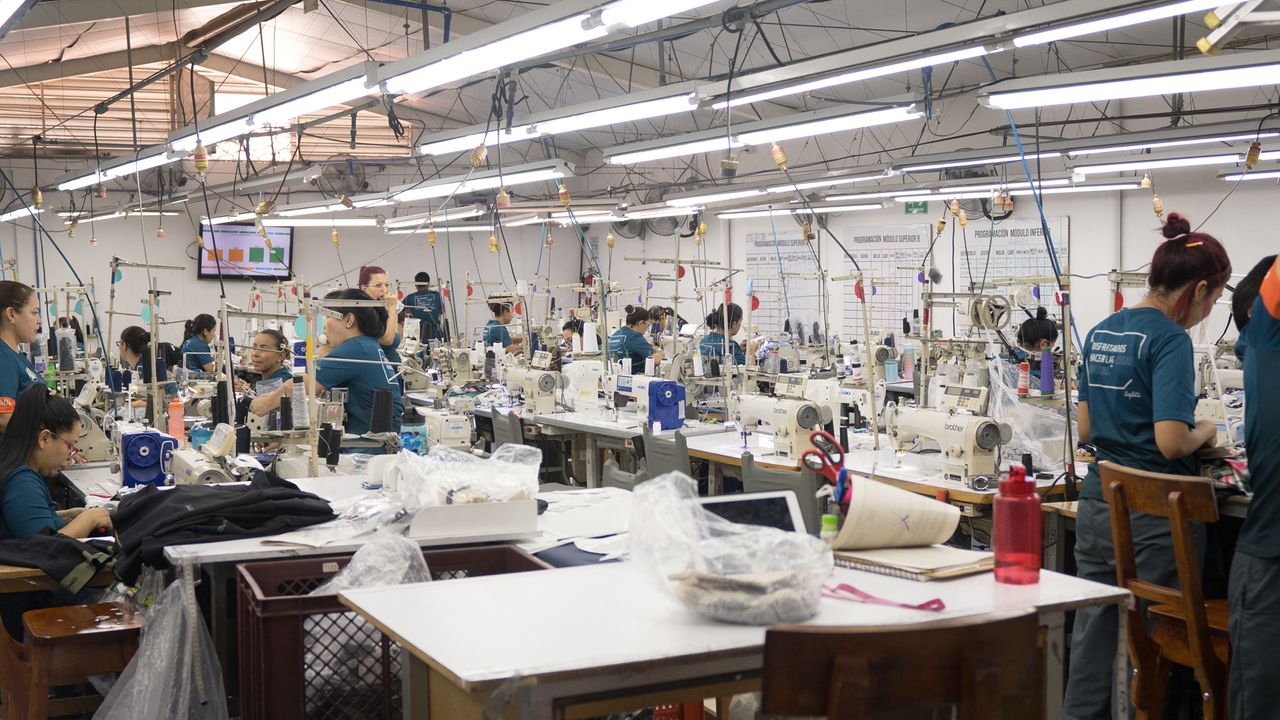 Clothing factory workers