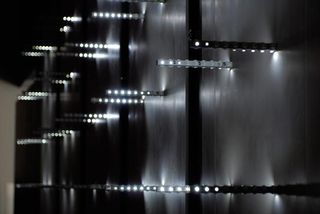 Random International's interactive LED light wall at Spazio Fendi.