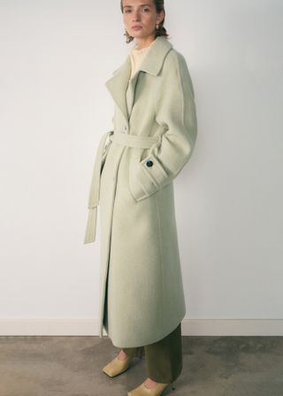 Woollen Coat With Belt - Women | Mango Usa