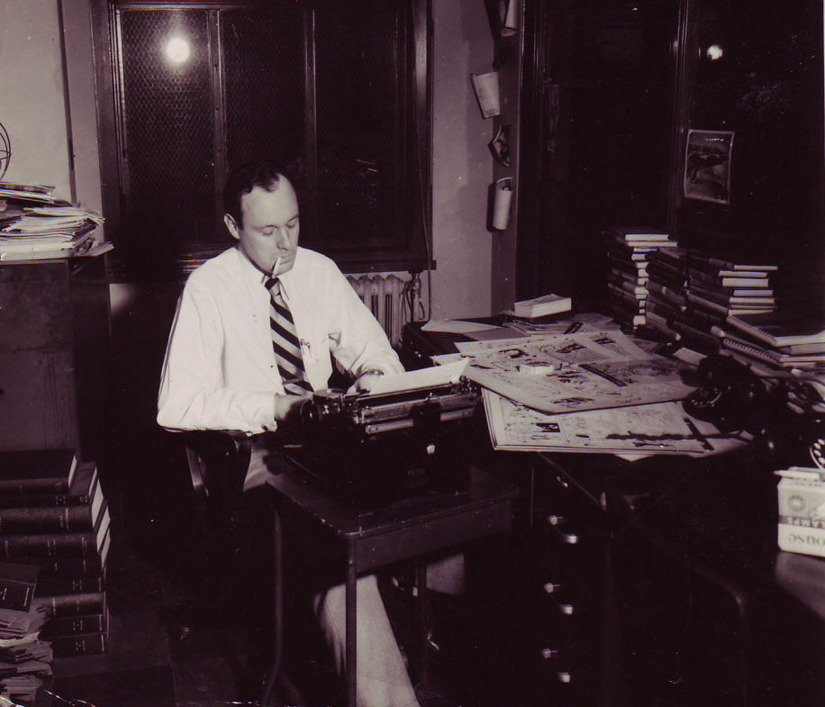 Stan Lee in his office, circa '50s