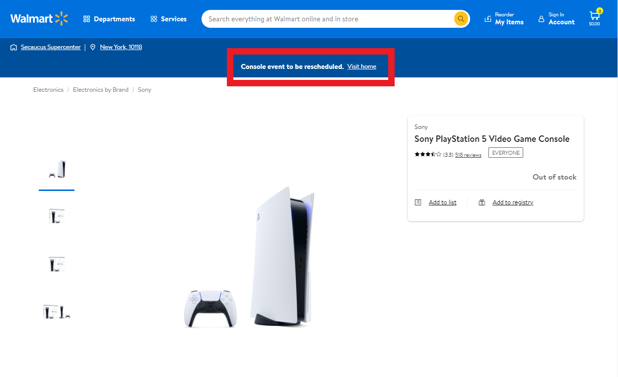 Réapprovisionnement Walmart PS5 et Xbox Series X reprogrammé