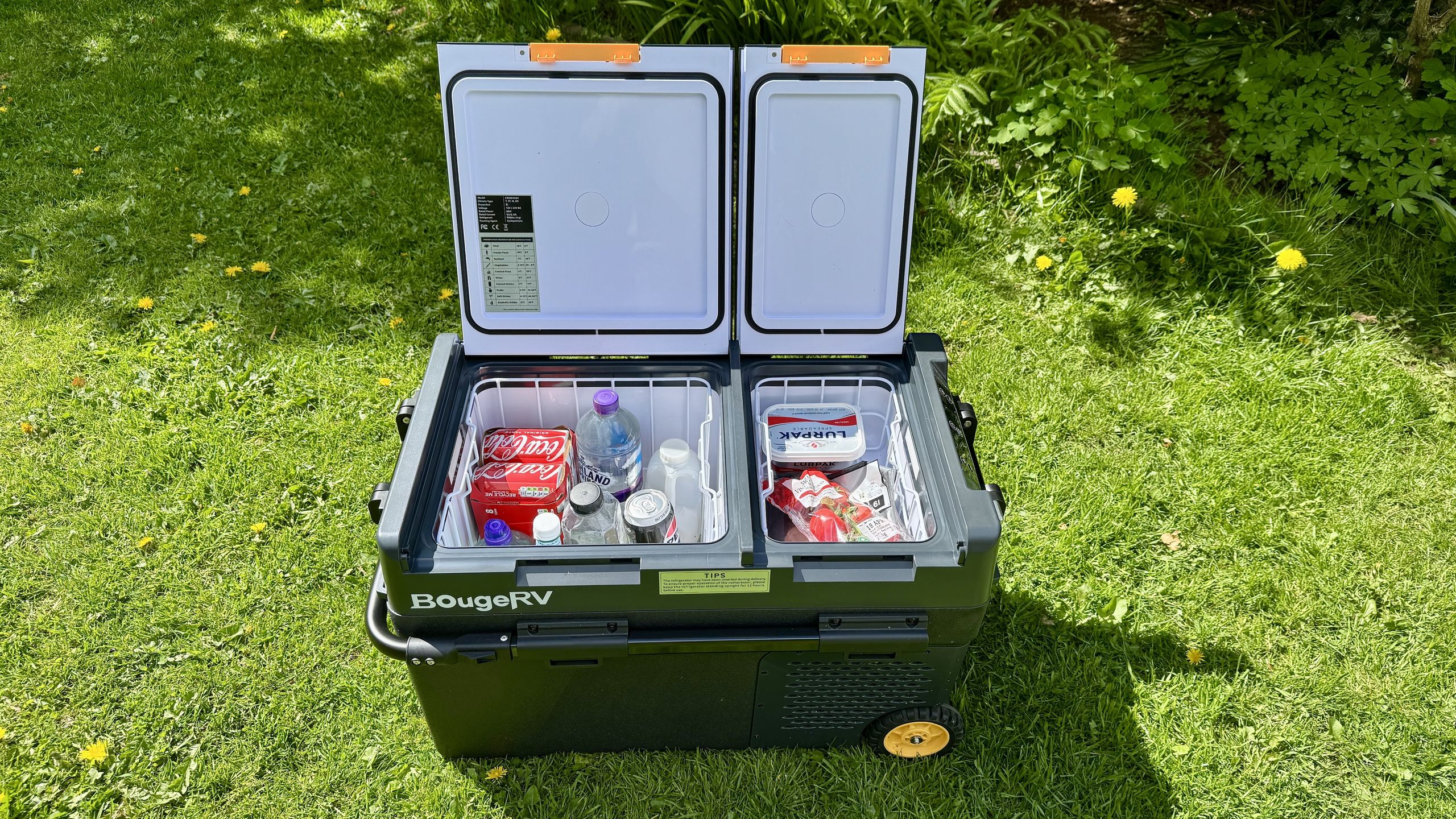 BougeRV CRD2 40L review: A budget dual-zone camping fridge freezer that rolls with you
