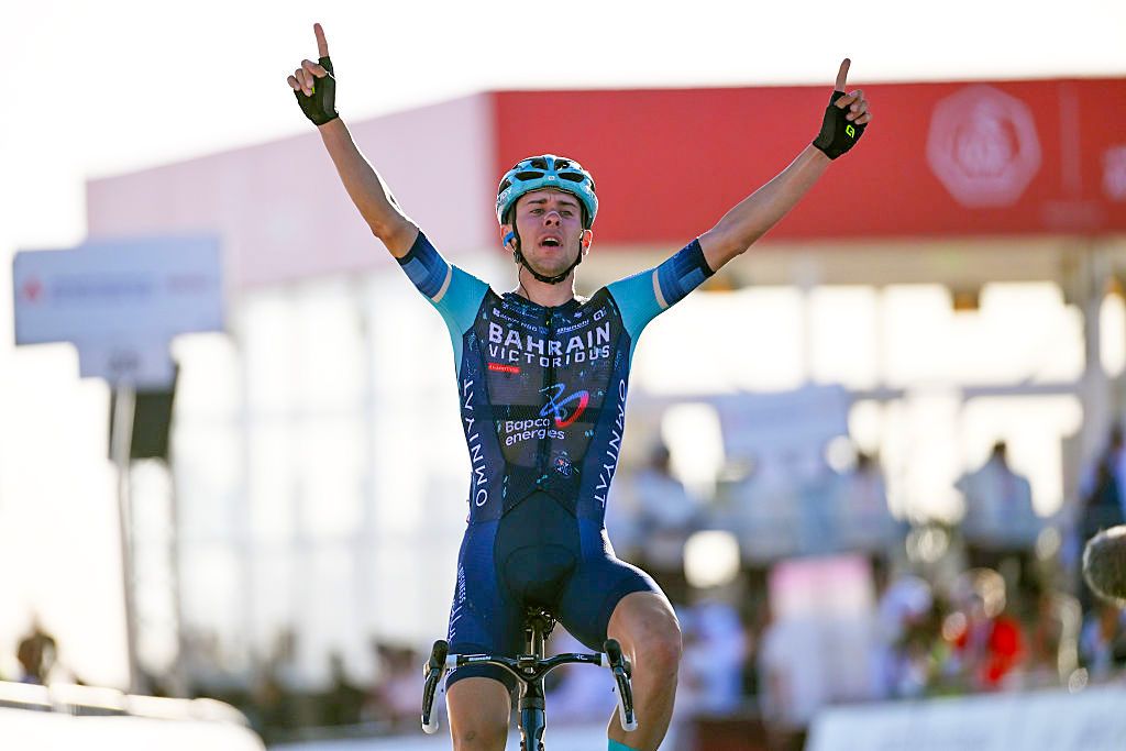 UAE Tour: Antonio Tiberi soars to stage win, race lead on Jebel Mobrah summit finish as Remco Evenepoel loses two minutes