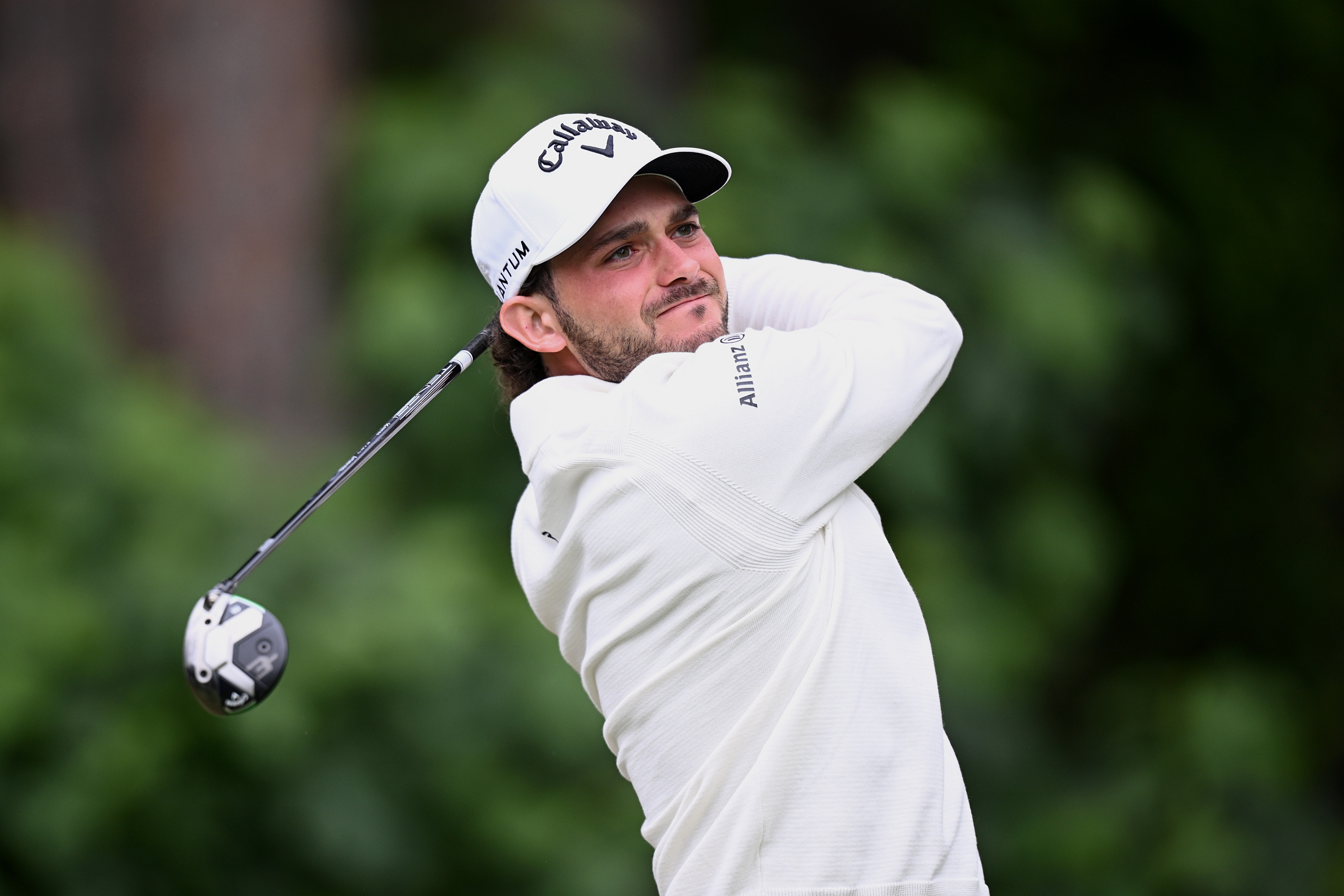 Gregorio De Leo tees off on the eighth hole on day four of the Turkish Airlines Open