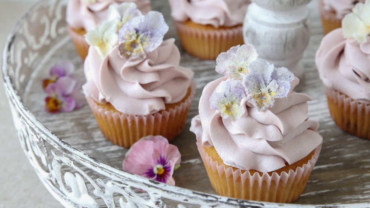 parma violet cupcakes