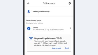 Google Maps offline maps