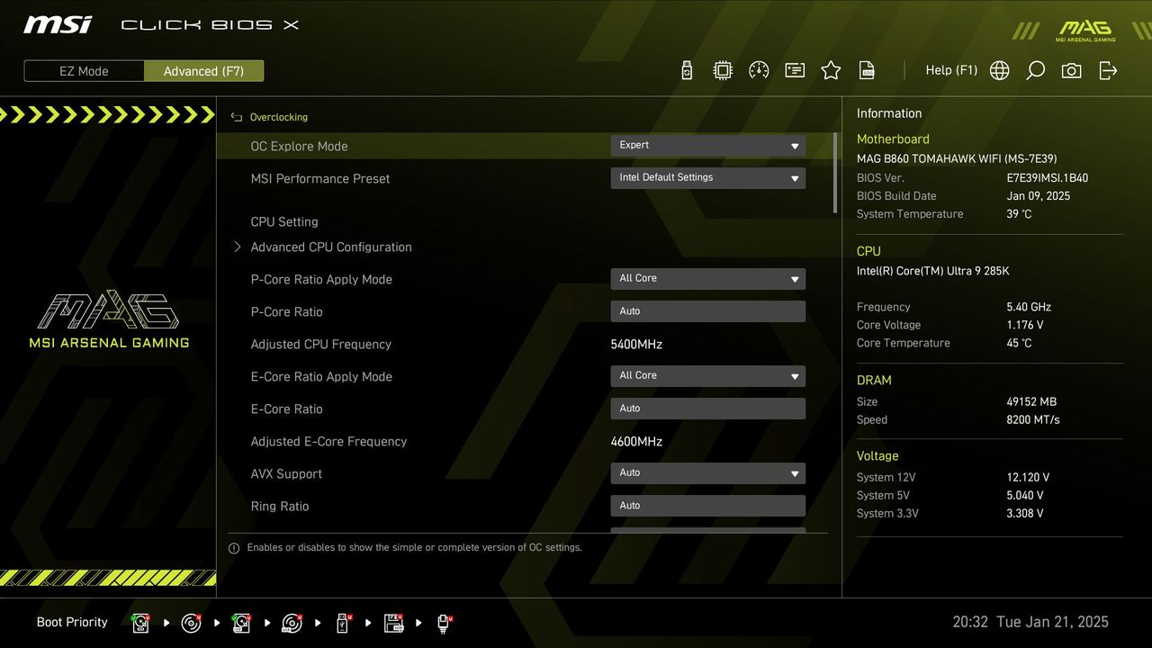 MSI MAG B860 Tomahawk Wifi