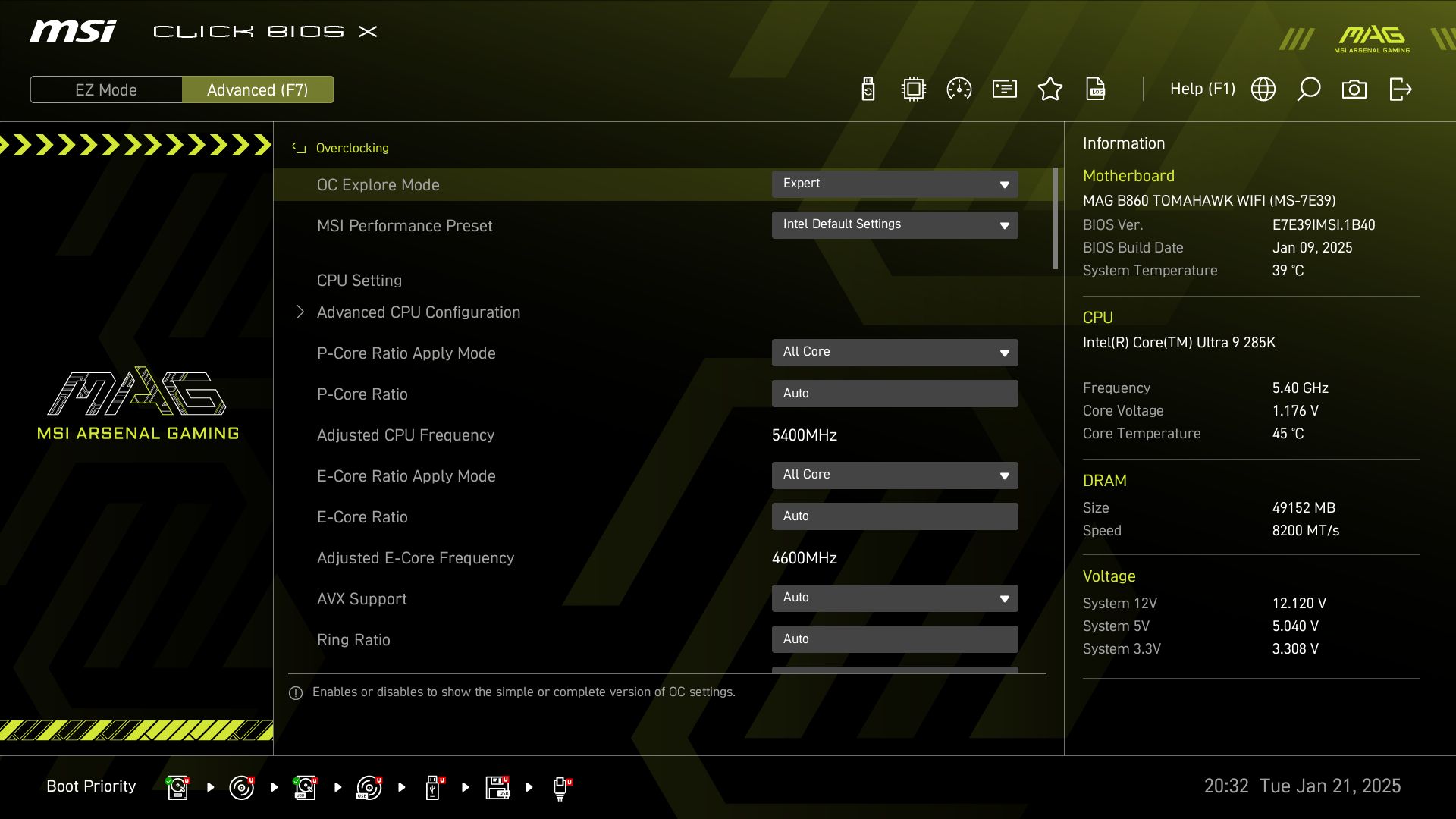MSI MAG B860 Tomahawk Wifi