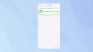 How to turn on full-screen incoming call alerts