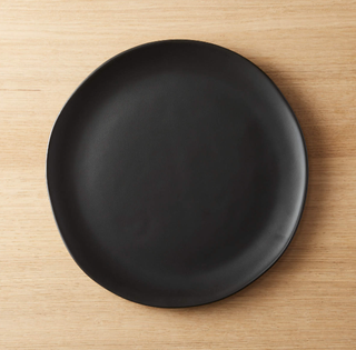 Black lipped dining plate from CB2.