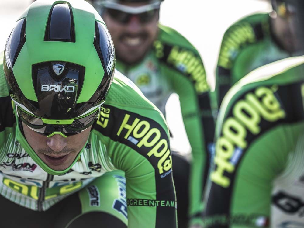 The Bardiani-CSF riders up close