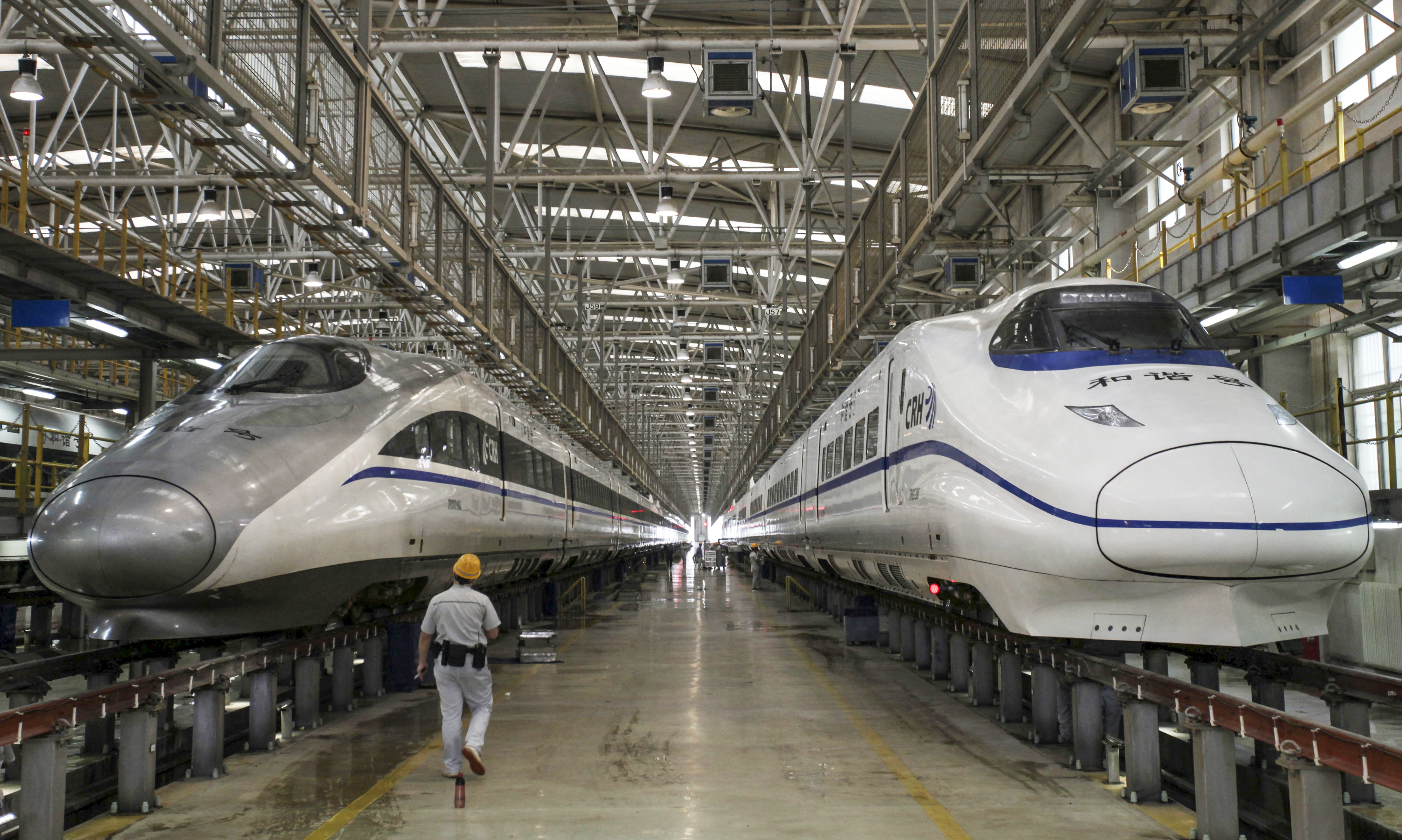 China's bullet trains, 2015.