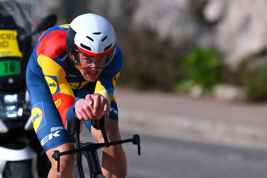 Mads Pedersen (Lidl-Trek) went deep in the opening prologue time trial
