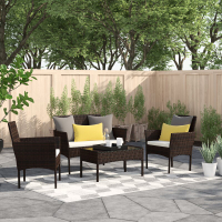 Moro 4 Piece Rattan Sofa Seating Group | $399 $244.99 (save $154.01) at Wayfair