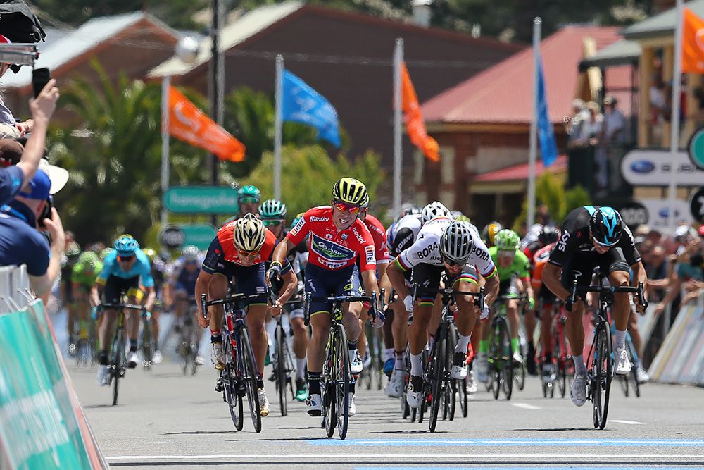 Caleb Ewan wins stage 3 at the Tour Down Under