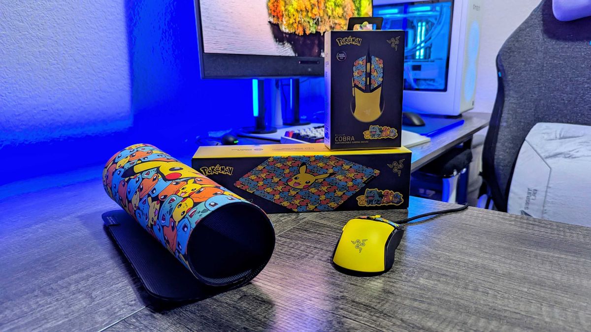 Image of the Razer x Pok&eacute;mon Collection of PC gaming accessories.