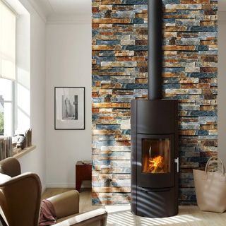 colorful textured brick wallpaper from amazon
