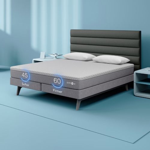 Sleep number gray bed and mattress