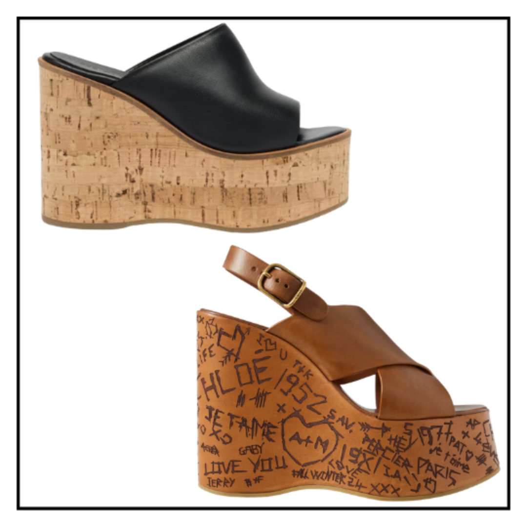 Russell & Bromley and Chloe wedges