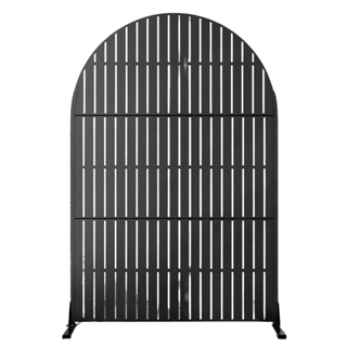 metal privacy screen with an arched top