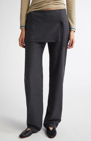 Archive Layered Wool Blend Trousers