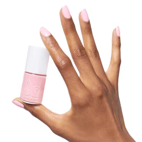 Olive &amp;amp; June Long Lasting Nail Polish | Plump Gel-Like Finish No Lamp Needed | Lasts Up to 10 Days | Salon-Quality 15-Free Vegan &amp;amp; Cruelty-Free Chip-Resistant | Se Bubbly Pink