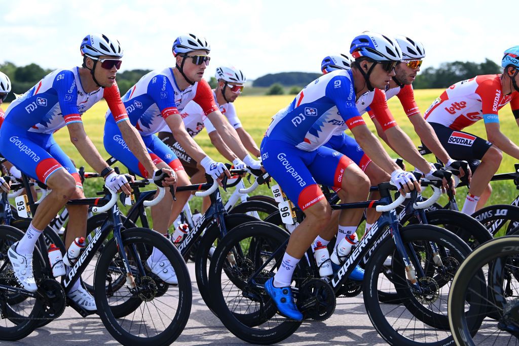 Stefan Küng in the peloton on stage 2 at the Tour de France