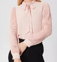 Hobbs Maya Tie Neck Blouse | $103/£79 | John Lewis &amp; Partners