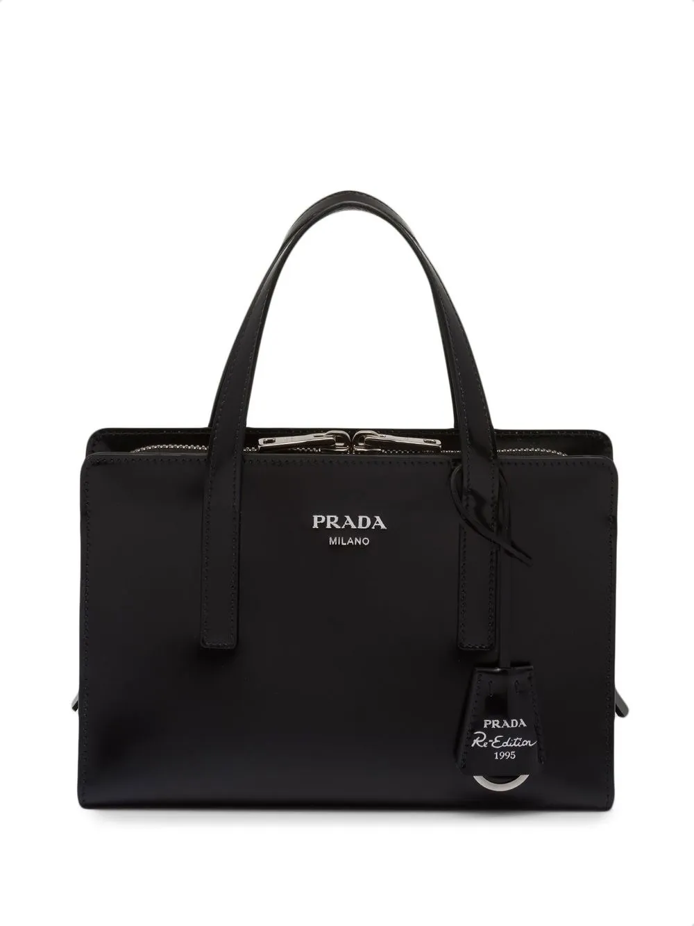 Prada Mini Re-Edition 1995 Brushed-Leather Tote Bag | Os