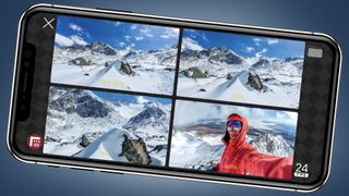 Un móvil mostrando distintas perspectivas de las cámaras con la aplicación Filmic Pro