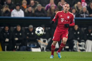 Franck Ribery playing for Bayern Munich in 2013