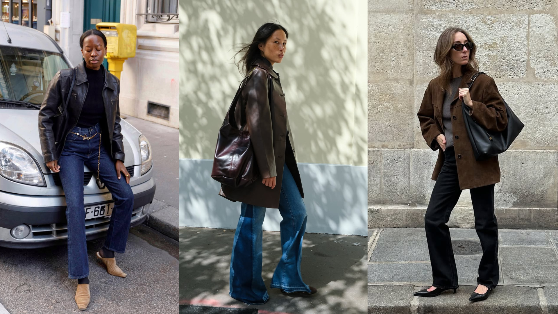 French Girl Jacket and Jeans Outfits